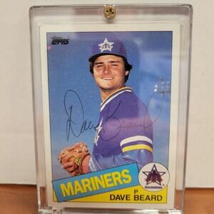 1985 Topps Dave‎ Beard autographed baseball card